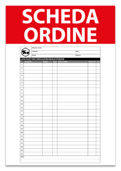Scheda menu_ORDINE Scheda menu_ORDINE